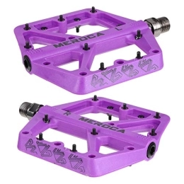 INOOMP Parti di ricambio INOOMP 1 Paio di Nylon / Acciaio Compatibile Mountain Antiscivolo BMX Mandrino Leggero Guida Pollice Piatto Antiscivolo Strada Viola con Fibra MTB Antiscivolo per Bicicletta Piattaforma