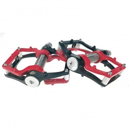 JBVG Parti di ricambio JBVG Pedali 1 Paia in Lega di Alluminio Antiscivolo Pedali Bici durevoli Bike Pedali in Mountain Bike Superficie for Strada BMX MTB Bike 5 Colori (SMS-181) .per Mountain Bike. (Color : Black Red)