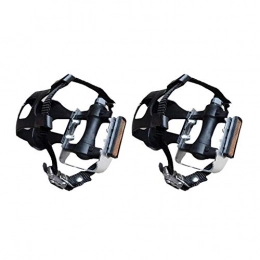 JINSUO Pedali per mountain bike JINSUO Moonlight Star Bike Pedali -2pcs Pedale Alluminio di Alta qualità Quick Release Bicicletta Parts Strada Mountain Bike Pedale Cinghia Punta della Clip da Cintura (Color : Black)