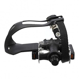 JINSUO Parti di ricambio JINSUO Moonlight Star Pedali di Una Bicicletta -2 Ultraleggeri Mountain Bike Ganci Pedali della Bicicletta della Montagna della Bici Pedale Ciclo con la Cinghia + Pedale Mountain Bike (Color : Black)