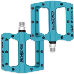 JXQ Parti di ricambio JXQ - Pedali piatti in tessuto di nylon, antiscivolo, resistenti, per mountain bike, mountain bike, mountain bike, BMX e bici da strada, pedali ibridi per 9 / 16" (colore: blu)