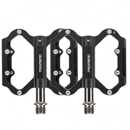 KELITE Parti di ricambio KELITE Mountain Bike Pedale della Bicicletta Antiscivolo Durevole Cuscinetto Lega di Alluminio della Bicicletta Accessori-1 della Bicicletta Coppia (Color : Black)