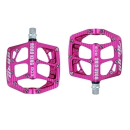 KELITE Parti di ricambio KELITE Pedali Mountain Bike in Lega di Alluminio 3 Cuscinetti Compositi Ad Alta Resistenza Antiscivolo Superficie 9 / 16 per Bici da Corsa BMX MTB Fixie Bici Bici Piatte 1 Paio (Color : Pink)