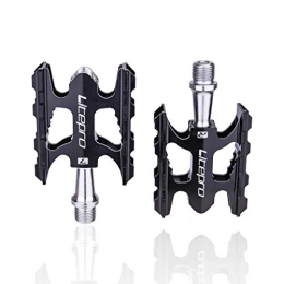 KELITE Parti di ricambio KELITE Pedali Mountain Bike Lega di Alluminio Antiscivolo Durevole per 9 / 16"MTB MTB BMX Mountain Road Bike Pedals 1 Paio (Color : Black)