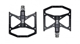 LANCYG Parti di ricambio LANCYG Pedali MTB Ultralight Flat Foot Mountain Bike Pedals MTB CNC in Lega di Alluminio sigillato 3 Cuscinetti Antiscivolo Pedali per Biciclette Pedali per Biciclette Pedali Flat MTB (Color : Black)