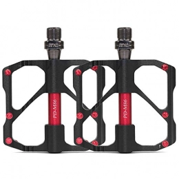 Leobtain Mountain Bike Pedali, Lega di Alluminio 3 Cuscinetti Pedali per Mountain Bike Piattaforma Bicicletta Piatta Lega Pedali Antiscivolo Lega Piatti Pedali Piatti