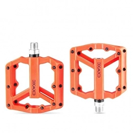 LIANYG Parti di ricambio LIANYG Pedali Bici Pedale Ultralight Piatto MTB Pedali di Nylon della Bicicletta Mountain Bike Platform Pedali 3 Cuscinetti sigillati in Bicicletta Pedali for Biciclette 442 (Color : Orange)