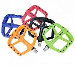 LIVELOVELAUGH Parti di ricambio LIVELOVELAUGH Pedali per Biciclette, Pedale per Mountain Bike Ultraleggero in Fibra di Nylon, Pedali per Cuscinetti per Bici da Strada a 5 Colori, Grandi Dimensioni, Parti da Ciclismo, Verde