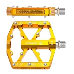 LOVIVER Parti di ricambio LOVIVER Pedale per Mountain Bike Antiscivolo Piattaforma per Bicicletta per Bicicletta Piatti per Strada Mountain BMX MTB Bicicletta, Oro