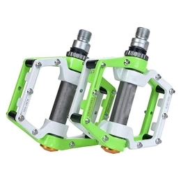 Mu Parti di ricambio MU Bike Pedali in Lega Di Alluminio Cnc Cuscinetto Shock, Della Bicicletta Pedali 9 / 16 Pollici Antiscivolo Durevole Mountain Bike Pedals per Outdoor Equitazione, Verde