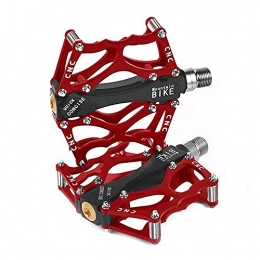 MW Parti di ricambio MW Pedali della Bicicletta, Mountain Bike Pedali, Ultra Strong Colorato Lavorato CNC 9 / 16" in Bicicletta Sealed 3 Pedali per Cuscinetto, Fit Maggior Parte delle Moto, Rosso