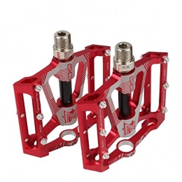 Nanna Parti di ricambio Nanna Bicicletta Il Pedale del Cuscinetto Universale Strada Mountain Bike Pedale Lega di Alluminio Anti-Skid Pedale Accessori for Biciclette Mountain Bike Pedali Road Bike Pedali (Color : Red)