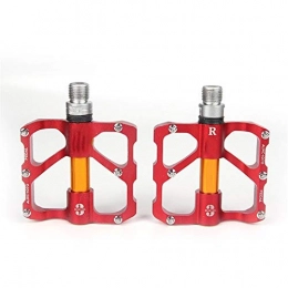 Nanna Parti di ricambio Nanna Pedale della Bicicletta della Lega di Alluminio del Cuscinetto Mountain Pedale Anti-Skid Pedal Accessori Mountain Bike Pedali Road Bike Pedali (Color : Red)