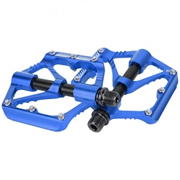 OKAT Parti di ricambio OKAT Pedale Cuscinetto Mountain Bike, Lavorazione CNC 6 tacchette Antiscivolo Pedale Cuscinetto Bici 3 Facile da installare per Biciclette(Blu)