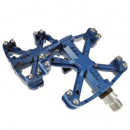 CBPE Parti di ricambio Pedale della Bicicletta, Pedali Flat CNC Lega di Alluminio Pedale Bicicletta da Corsa Lega di Alluminio Ultraleggero, Adatto per Mountain Bike E Bici da Strada 9 / 16", Blu