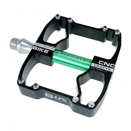 WyaengHai Pedali per mountain bike Pedale della bicicletta Pedali mountain bike 1 paio pedali in gomma antiscivolo in lega di alluminio resistente per bici da strada BMX MTB Fuoristrada pedale di bicicletta ( Color : Black green )