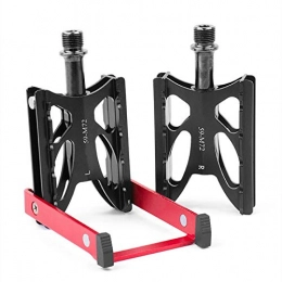 litthb Pedali per mountain bike Pedale per Bicicletta con Supporto per Il Piede, Pedale per Portapacchi su Un Lato, Supporto Stabile e Pieghevole Libero, Adatto per Biciclette Pieghevoli e Mountain Bike-Nero