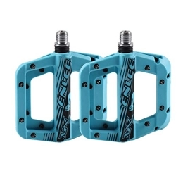 AMWRAP Parti di ricambio Pedali Bici Pedali for biciclette for mountain bike a prova di shock pediali non slittati in fibra in fibra di nylon Piattaforma for biciclette for bicicletta for MTB 9 / 16 Pollici Pedali (Color : Blu