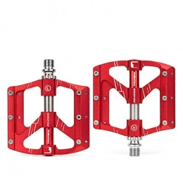 NOLOGO Parti di ricambio Pedali Bici spaccia Piatto Pedali della Bicicletta Accessori della Bicicletta Pedali della Bici del Pedale Mountain Accessori della Bici del Ciclo Accessori Road Bike Pedali (Color : Red)