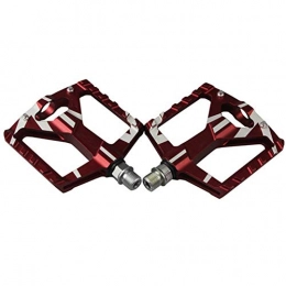 QXPedal Parti di ricambio Pedali Bicicletta in Alluminio Ciclismo Mountain Bike Piegare Bicicletta Cuscinetto Antiscivolo Pedali DU Palin Pedale per Bici, Red