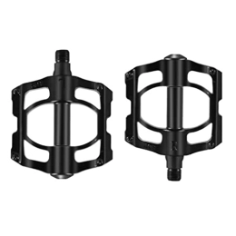 CONROS Pedali per mountain bike pedali ciclismo, pedali bici da strada, Piattaforma in Lega 3 Cuscinetti Sigillati Pedali Anti-Skit con Tacchetti 9 / 16" for Mountain Bike da Strada Pieghevole BMX Ciclismo 430g (Color : Black)