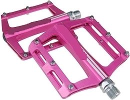 ORLOVA Pedali per mountain bike pedali da ciclismo, pedali for bici da strada, pedali for biciclette, mountain bike 8 colori piattaforma in lega da strada ultraleggera MTB accessori for pedali for biciclette (Color : Roze)