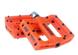 SCUDGOOD Pedali per mountain bike Pedali da mountain bike leggeri per AM, FR, DH, DJ, BMX, 1 coppia, Orange