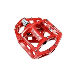 WFEI Pedali per mountain bike Pedali Della Bici in Lega Di Magnesio 9 / 16 '' Cuscinetto Mandrino Ad Alta Resistenza Antiscivolo Grande Piattaforma Piattaforma Per Biciclette Per Biciclette Per Biciclette Per Mountain Bike, Rosso