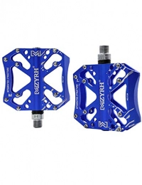 WANYD Pedali per mountain bike Pedali Flat MTB Alluminio Antiscivolo Ultraleggero Pedali, Pedali mountain bike ultra leggeri in alluminio-blu