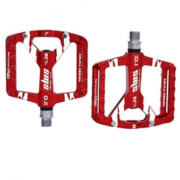 shuxuanltd Parti di ricambio Pedali Flat Mtb Pedali Bici Corsa Strada Accessori per il ciclismo Accessori bici Pedali bici da strada Pedali per biciclette Pedali piatti red, free size