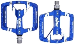 XCC Parti di ricambio Pedali for biciclettePedali for mountain bikePedali piatti larghi in alluminioPedali (Color : Blue, Size : Free size)