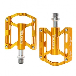 JZTRADE Parti di ricambio Pedali Mtb Pedali Per Mtb Pedali piatti Accessori per mountain bike Pedali bici da strada Accessori bici Pedali per biciclette gold, free size