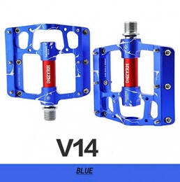 G.Z Parti di ricambio Pedali per mountain bike, pedali in alluminio antiscivolo e durevoli per biciclette, pedali per bicicletta anodizzati a 3 cuscinetti super resistenti e colorati, adatti per bici da strada MTB 9 / 16, Blu