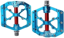 FOXZY Pedali per mountain bike Pedali per mountain bike Pedali per bici da strada antiscivolo 3 cuscinetti pedali accessori per attrezzature da equitazione (colore: blu, taglia: taglia unica)