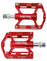 WANYD Pedali per mountain bike Piattaforma Ultra Light Pedali per Bicicletta MTB Bici da Corsa, Pedale rosso per mountain bike in lega di alluminio a tre cuscinetti