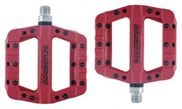 SCUDGOOD Pedali per mountain bike SCUDGOOD - Pedale per bicicletta ad alta resistenza, per mountain bike, colore: rosso