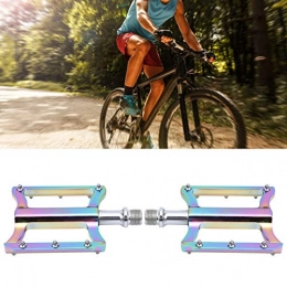 Seacanl Pedali per mountain bike Seacanl Resistente all'Usura Pedale per Bici Antiscivolo Leggero e Leggero, Pedale per Bici, Facile da installare e Utilizzare, 10x80x20mm 9 / 16 Filo Nero per Mountain Bike e Bici da(Colorful)