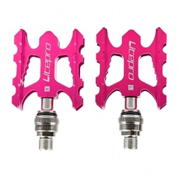 Sharplace Pedali per mountain bike Sharplace Pedale per Bicicletta MTB - Pedale per Bicicletta Leggero, Cuscinetto Filettato con Diametro di 9 / 16 Pollici Premium per Bici da Strada, Ciclismo Ple - Colore Rosso della Rosa