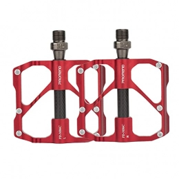 Sharplace Pedali per mountain bike Sharplace Pedali MTB da 9 / 16" Pedali per Mountain Bike Pedali per Bicicletta in Fibra di Nylon Leggera con 3 Cuscinetti in Lega di Alluminio Antiscivolo - Rosso