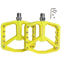 Sharplace Parti di ricambio Sharplace Pedali per Mountain Bike Pedali Piatti in Fibra di Nylon Antiscivolo da 9 / 16 Pollici per Bici da Strada MTB BMX da Strada - Verde Fluorescente