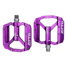 SZTUCCE Pedali per mountain bike SZTUCCE Pedale della Bike Pedali MTB della Bicicletta Antisdrucciolevoli delle Biciclette Pedali in Lega di Alluminio Cuscinetti Piattaforma Larga Pedali Moto Accessori (Color : Purple)