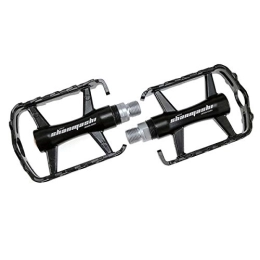 WANGLXFC Parti di ricambio WANGLXFC Durevole Pedali da Ciclismo, Pedali Mountain Bike Pedali Antiscivolo in Alluminio per Bici da Strada 9 / 16" Comodo, Black