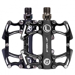 WDY Parti di ricambio WDY Mountain Bike Pedali, Metallo in Lega di Alluminio Piatto Pedali con Ultral-Cuscinetti Sigillati Strada Larga Piattaforma Bike Pedali, Antiscivolo Piatto Pedali per 9 / 16