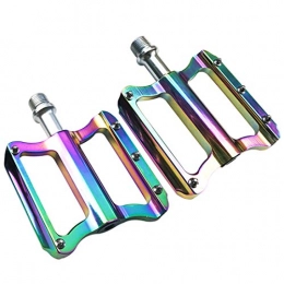 weichuang Parti di ricambio Weichuang - Pedali per bicicletta in lega di alluminio, antiscivolo, per mountain bike, mountain bike, antiscivolo, pedale piattaforma di bicicletta, per 9 / 16 pollici, multicolore