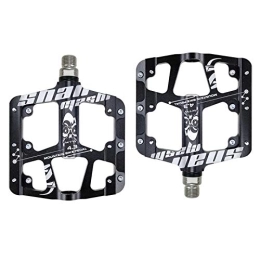 WFEI Pedali per mountain bike WFEI Pedali della Bici, Lega di Alluminio Cuscinetto Sigillato Antiscivolo Pedali Biciclette Pedali Piatti Pedali Ultraleggeri Bike Mountain Bike MTB Parti di Biciclette, Nero