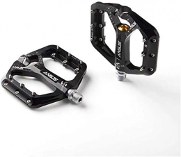 WSGYX Parti di ricambio WSGYX 3 Cuscinetti Mountain Bike Pedals Platform Pedali per Biciclette Pedali in Lega da 9 / 16"Pedali Antiscivolo Pedali Piatti in Lega Antiscivolo Pedali Bici (Color : Black)