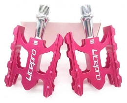 WSGYX Pedali per mountain bike WSGYX Pedalino della Mountain Bike K3 Bicicletta Pieghevole per Bicicletta Ultralight in Lega di Alluminio 412 10.8 * 6.2 Mm Pedali del Pedale del Pedale del Cuscinetto (Color : Rose Red)