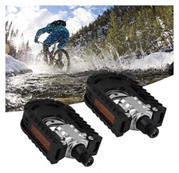 WSGYX Pedali per mountain bike WSGYX Ultra-Light CNC Flat Mountain Bike Bicycle Pedali in Nylon Fibra di Nylon Big Foot Cuscinetto per Cuscinetti Pieghevole Pedali Pedali per Ciclismo Anti-Slip MTB Bike Pedals (Color : Black)