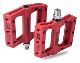 WSGYX Parti di ricambio WSGYX Ultra-Light Mountain Bike Pedali per Biciclette in Fibra di Nylon 4 Colori Big Foot Road Bike Pedali per Cuscinetti Bicicletta Pedali Bicicletta Bike Pedals (Color : Red)