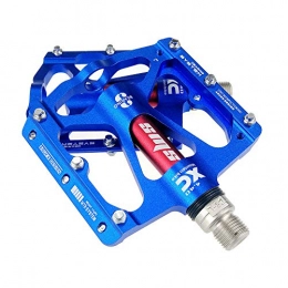 WyaengHai Parti di ricambio WyaengHai Pedale della Bicicletta Pedale Mountain Bike 1 Paio di Lega di Alluminio Antiscivolo Pedale in Gomma Resistente Superficie 5 Colori Fuoristrada Pedale di Bicicletta (Color : Blue)